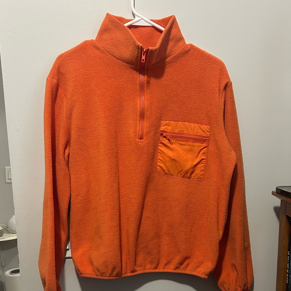 Women’s Orange Fleece Sweater